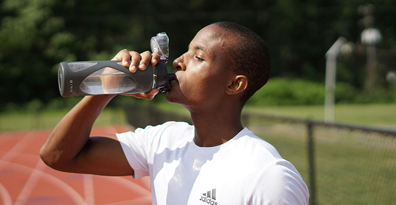 Man drinking water