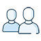 Two silouette icon