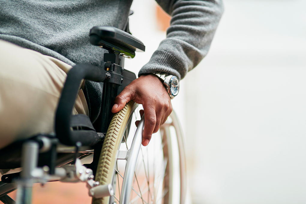 Men in wheel chair